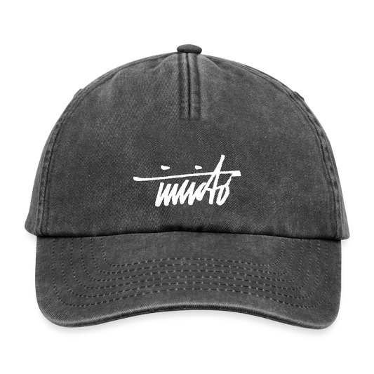 INVCITO SCRIPT WHITE RELAXED VINTAGE CAP - Vintage Schwarz