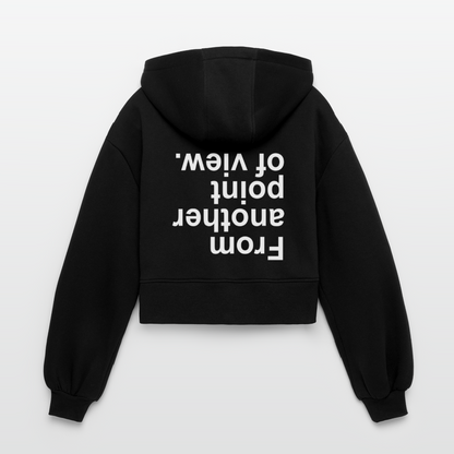 FAPOV WHITE CROPPED ZIPPER - Schwarz