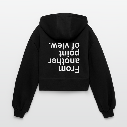 FAPOV WHITE CROPPED ZIPPER - Schwarz