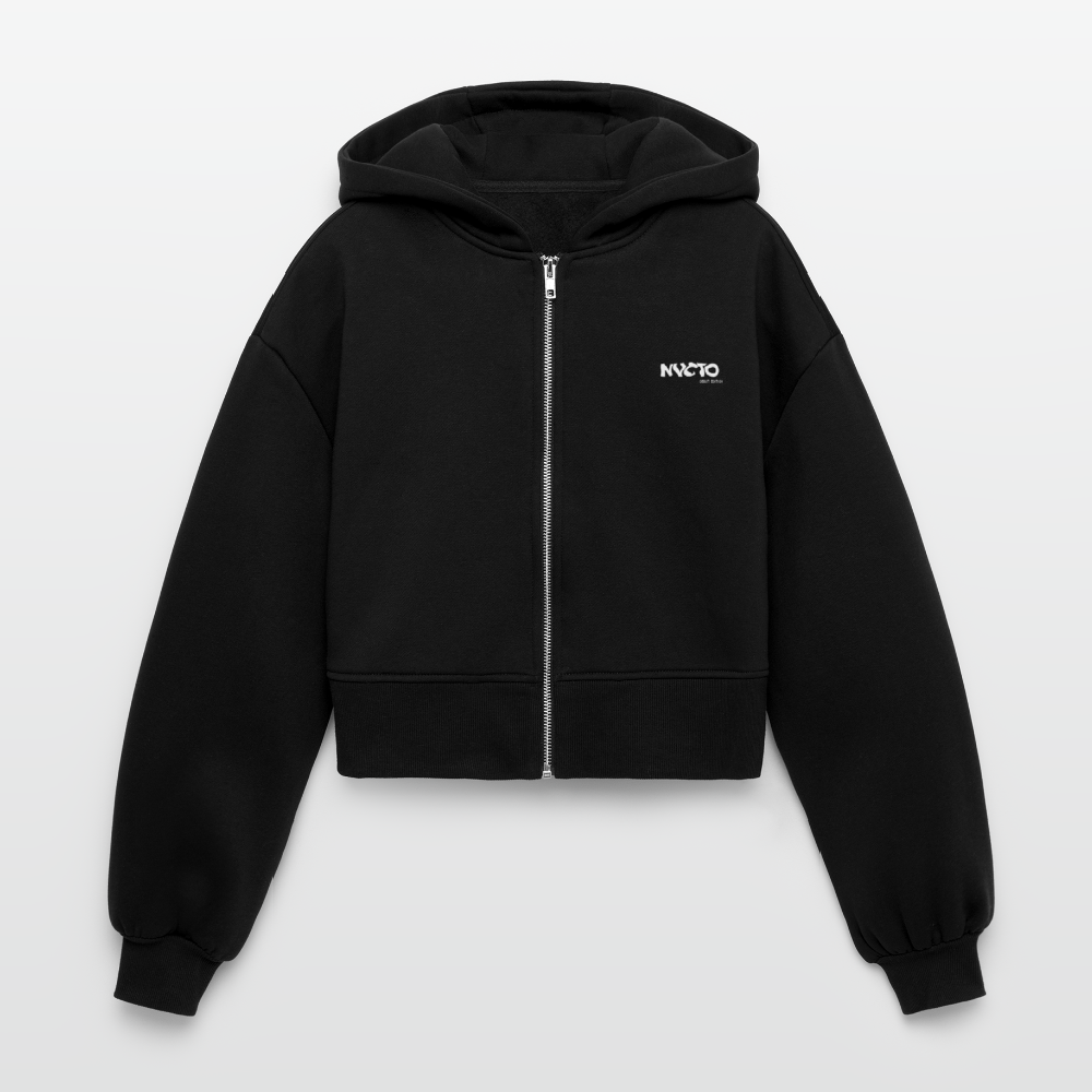 FAPOV WHITE CROPPED ZIPPER - Schwarz