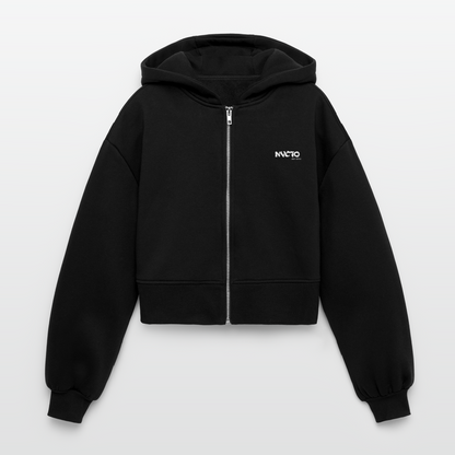 FAPOV WHITE CROPPED ZIPPER - Schwarz