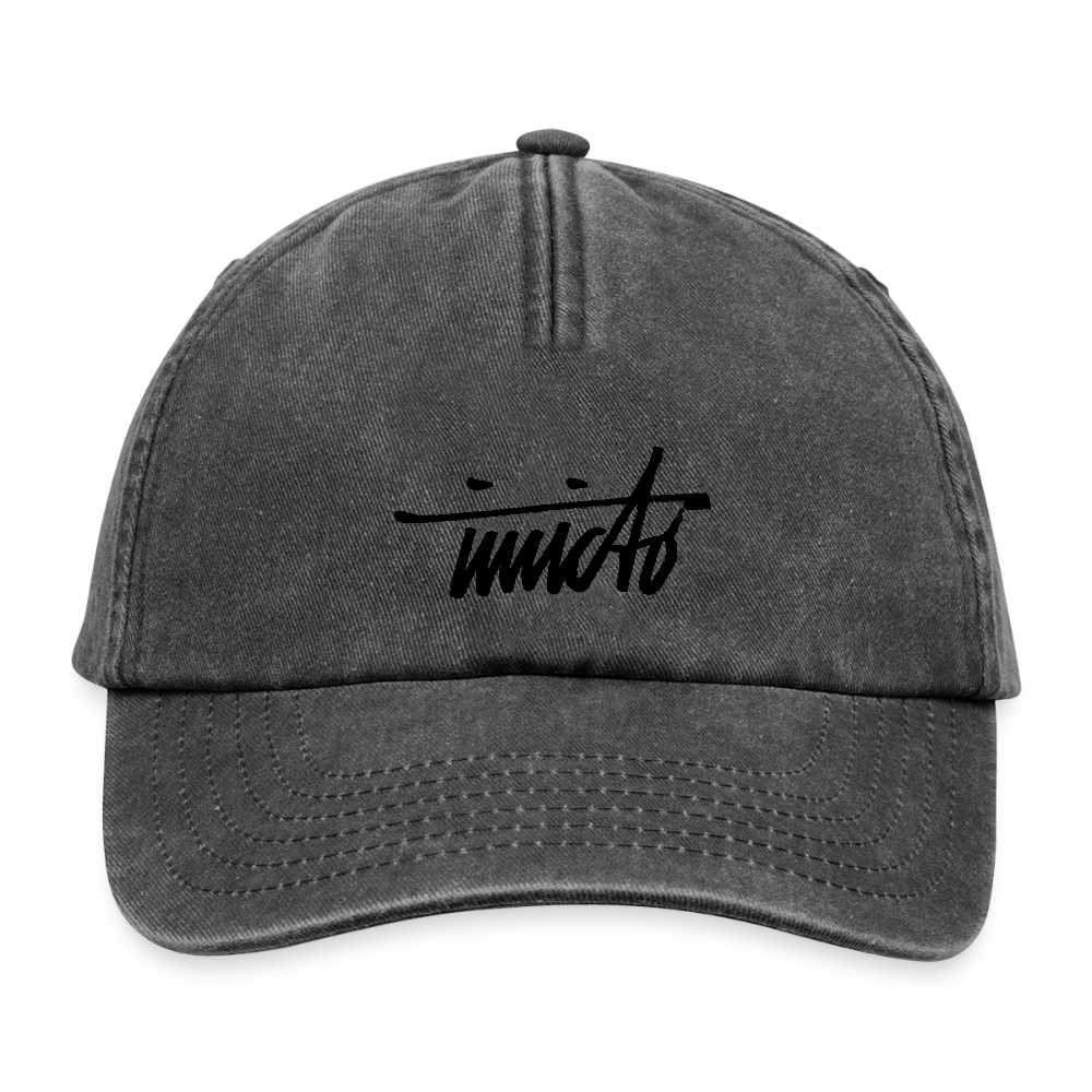 INVCITO SCRIPT BLACK RELAXED VINTAGE CAP - Vintage Schwarz
