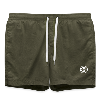 NVCTO SIGN WHITE BADESHORTS - Olive