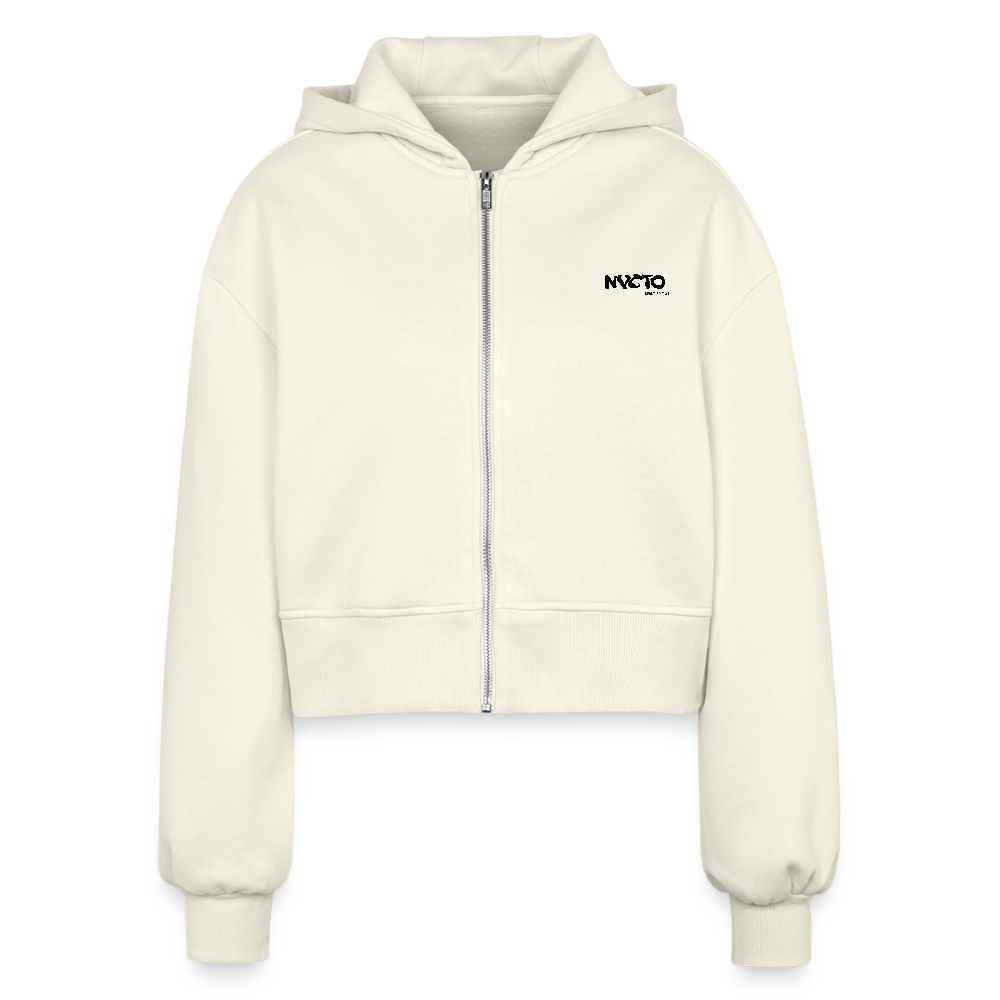 FAPOV BLACK CROPPED ZIPPER - Natur