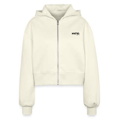 FAPOV BLACK CROPPED ZIPPER - Natur