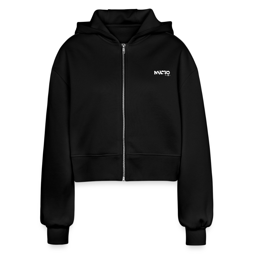 FAPOV WHITE CROPPED ZIPPER - Schwarz