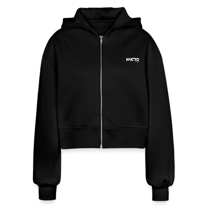 FAPOV WHITE CROPPED ZIPPER - Schwarz