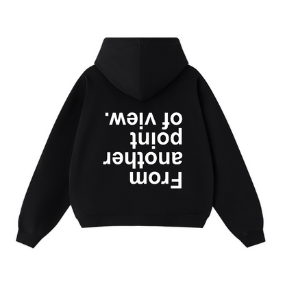 FAPOV WHITE DUAL ZIP HOODIE(460 GSM)