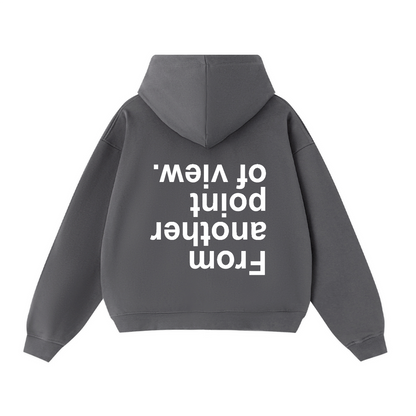 FAPOV WHITE DUAL ZIP HOODIE(460 GSM)