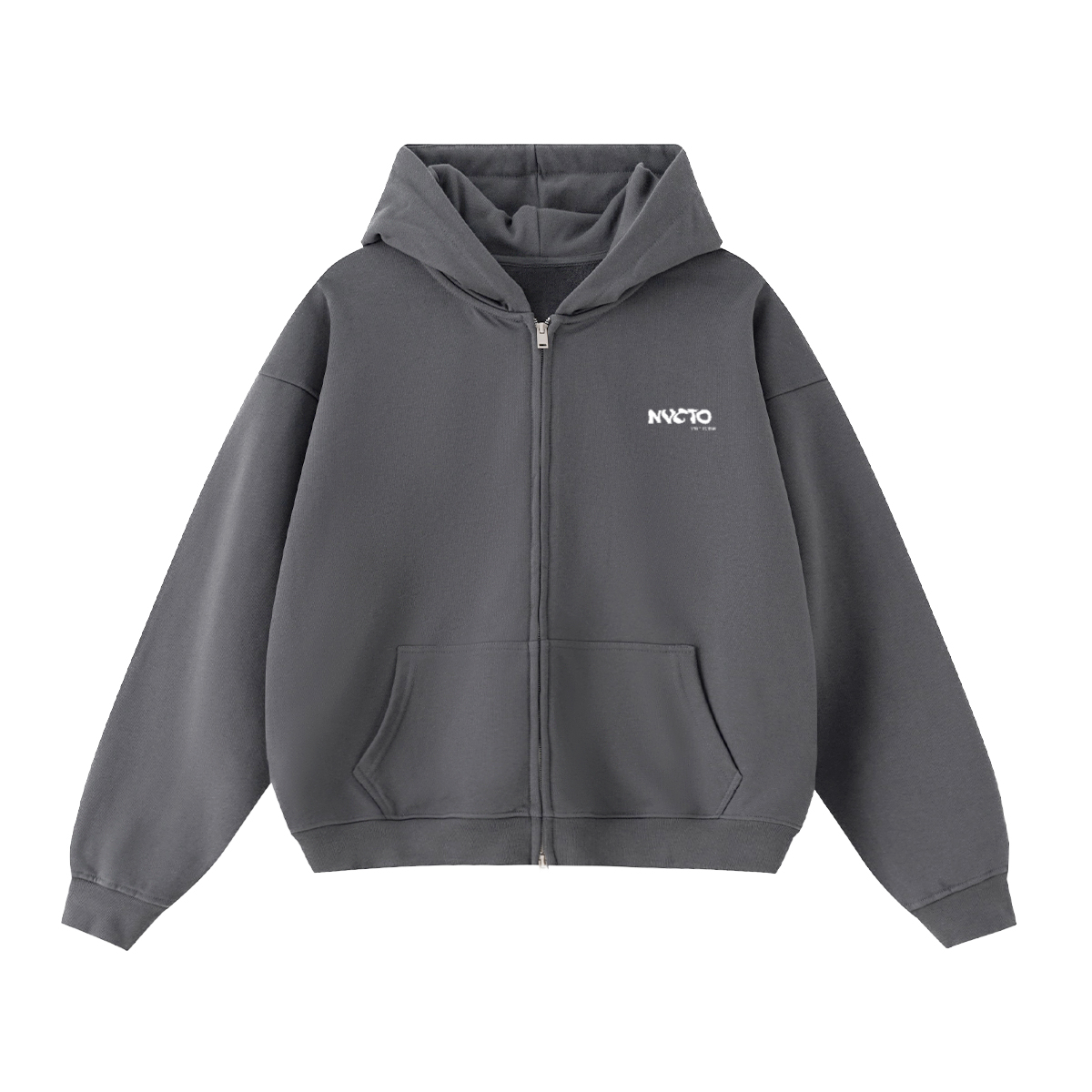 FAPOV WHITE DUAL ZIP HOODIE(460 GSM)