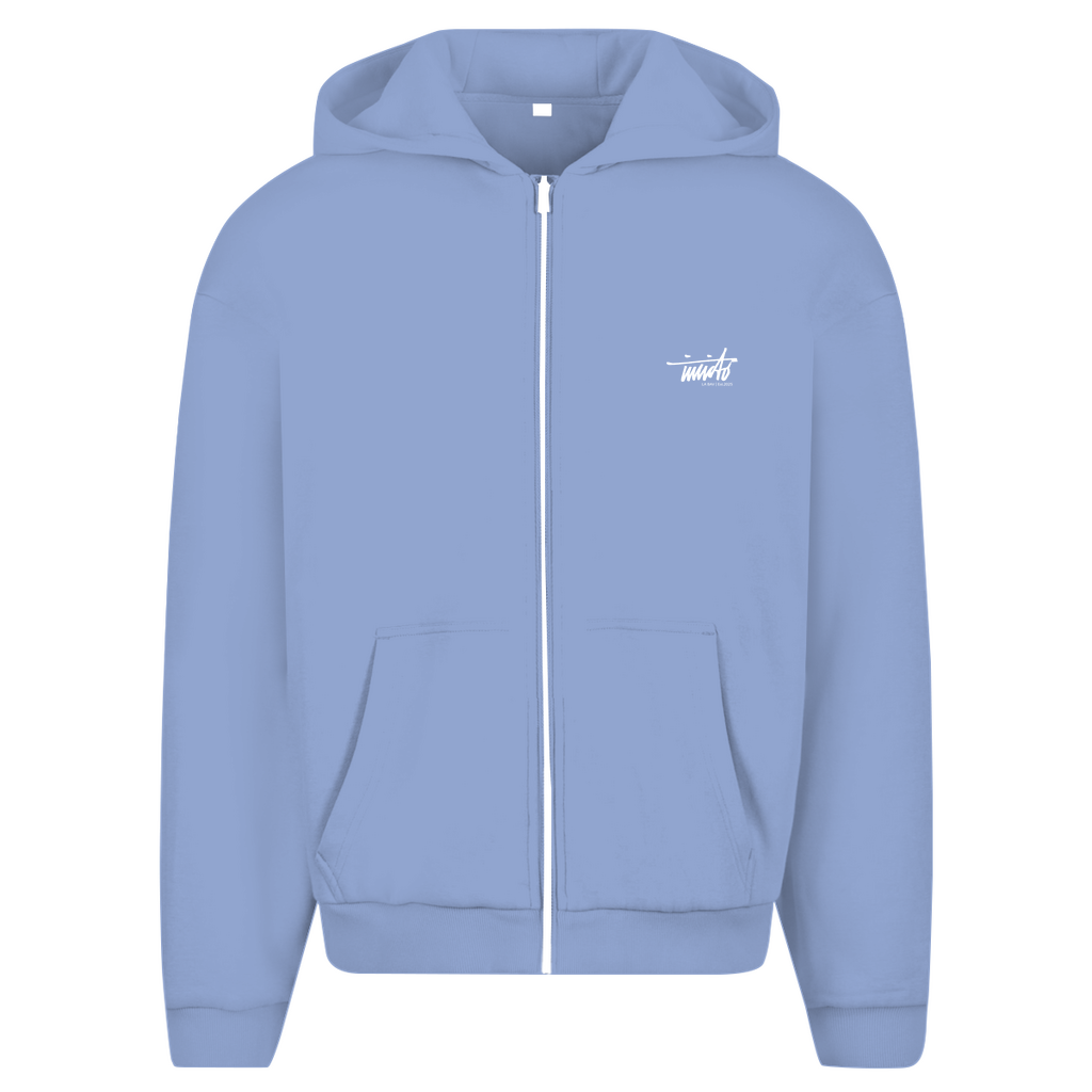 INVICTO SCRIPT RWYWTB WHITE HOODIE ZIPPER