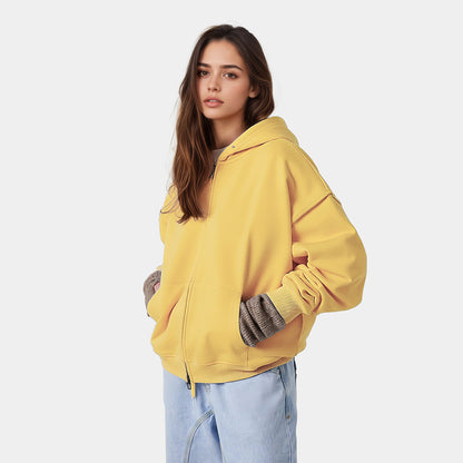 FAPOV WHITE DUAL ZIP HOODIE(460 GSM)