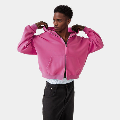 FAPOV WHITE DUAL ZIP HOODIE(460 GSM)