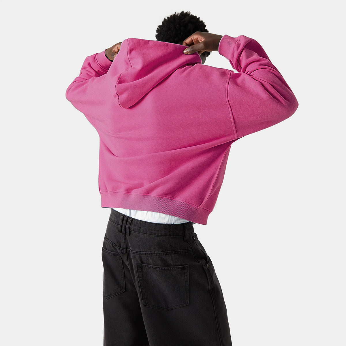 FAPOV WHITE DUAL ZIP HOODIE(460 GSM)