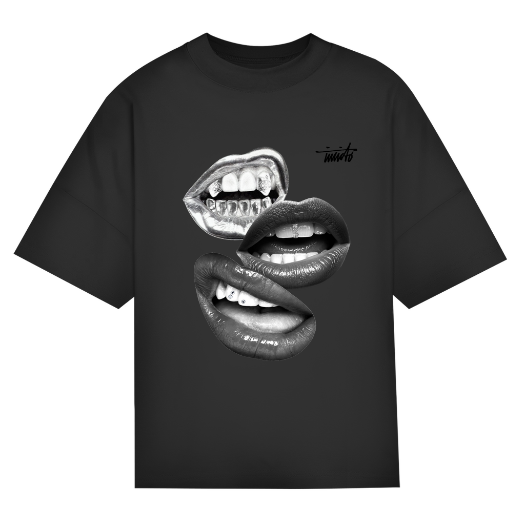 MOUTH BLACK OVERSIZED T-SHIRT