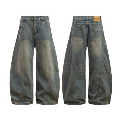 VAQUEROS HONDUEVOS RETRO LAVADOS CON CURVA Y CUCHILLO