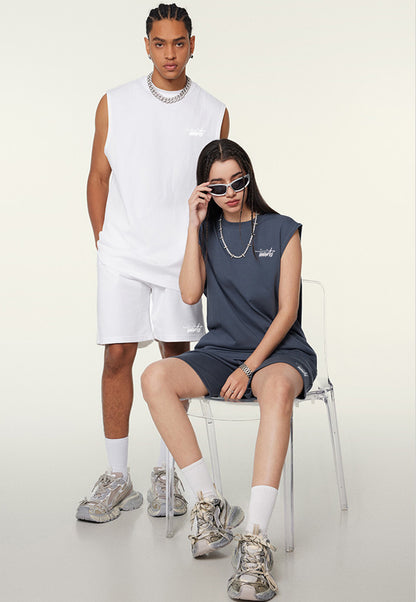 INVICTO SCRIPT BL WHITE TANK TOP